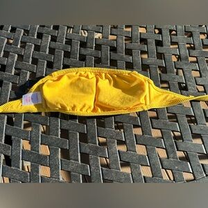 Yellow bathing suit top with no straps